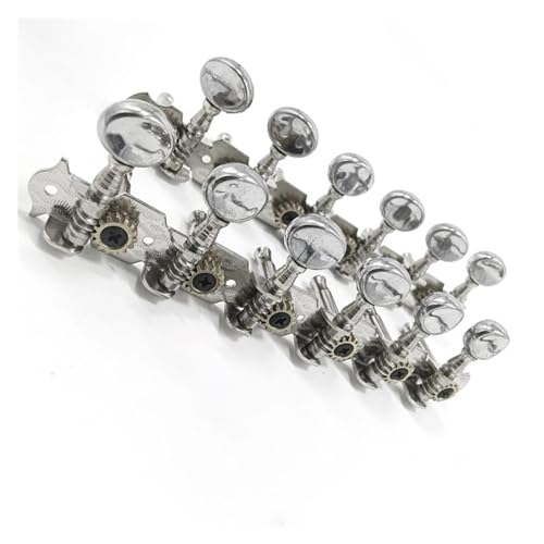 Strings Tuning Pegs Mechaniken Für Gitarre 6L 6R Tuning Pins Tuner Head String Tuning Pins Für 12 Saiten Akustische Gitarre Teile Silber