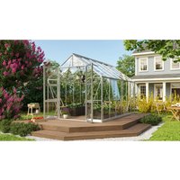 Vitavia Gewächshaus 'Olymp 9900' 9,9 m² 254,4 x 378,8 cm 3 mm Sicherheitsglas aluminiumfarben