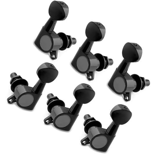 Strings Tuning Pegs Mechaniken Für Gitarre 6er-Pack vollständig geschlossener E-Gitarren-Tuning-Hitch-Instrumentenzubehör-Ersatzteile (Color : 6R)