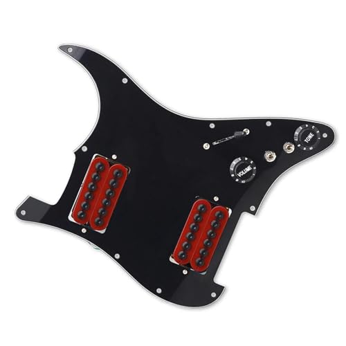 Standard-Pickguard-Tonabnehmer HH Loaded Prewired Two Humbucker Coil Splitting Pickguard Pickup für E-Gitarre (Color : F)