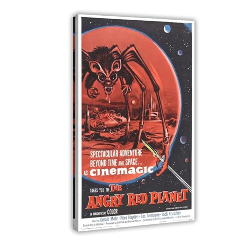 Filmposter "The Angry Red Planet" – 1959 – Sci-Fi – ein Blatt Kunstwerk – Digitaler Download Leinwandposter Wandkunst Dekordruck Bild Gemälde für Wohnzimmer Schlafzimmer Dekoration 40,6 x 61 cm (40 x