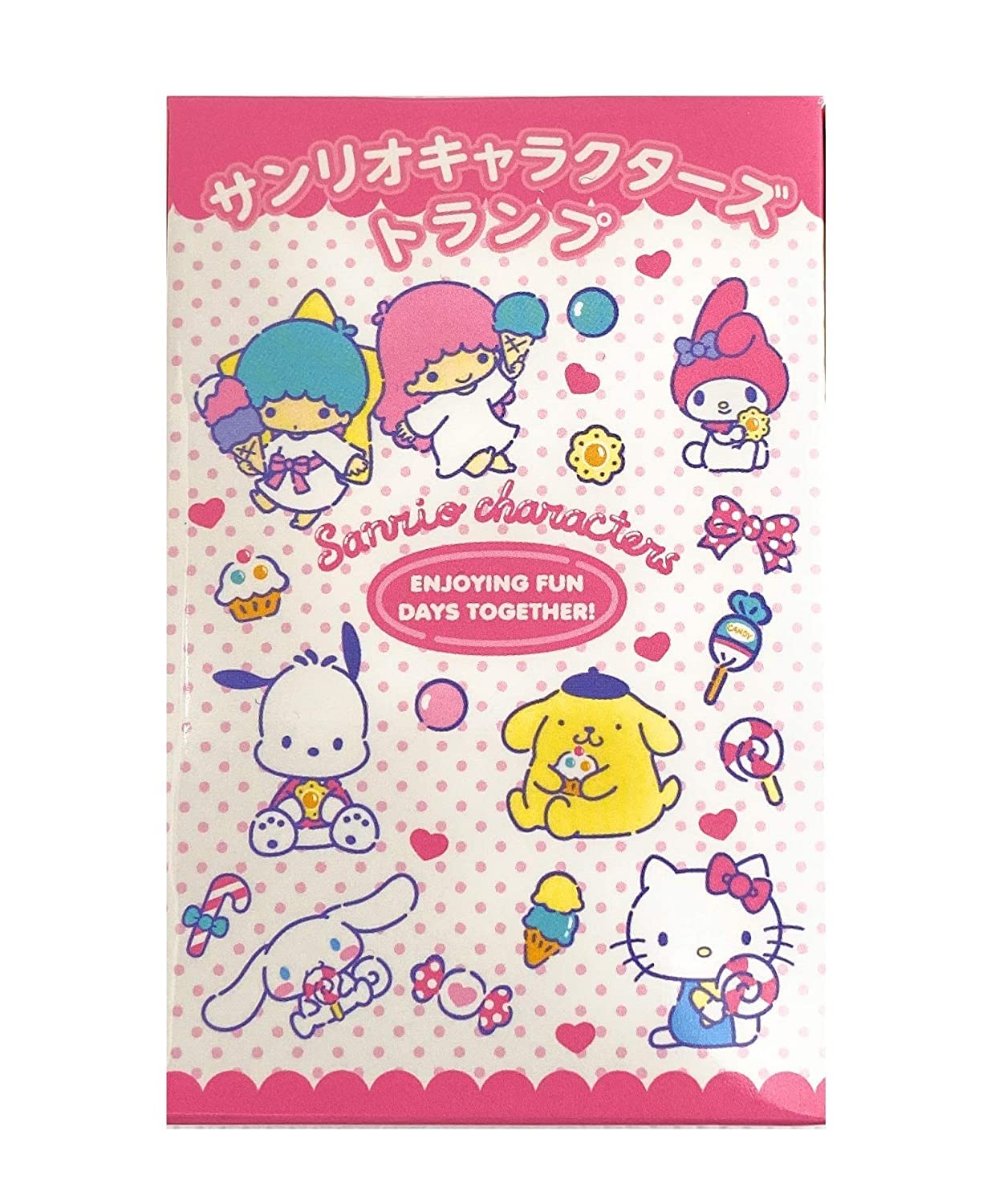 Sanrio Spielkarte Hello Kitty, Little Twin Stars, My Melody, Cinnamoroll, Pompompurin, Pochacco 8,9 x 6,1 x 1,8 cm mit Papieretui