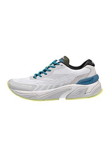 FILA Herren Raceway Laufschuh, Gray Violet-Safety Yellow-Blue Coral, 46 EU