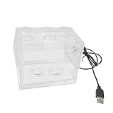 Aquarium Aquarium Acryl USB Mini Aquarium Tank Propagator Aquarium mit LED-Licht Home Office Desktop dekorative Tank Aquarium-Kit(Transparent)