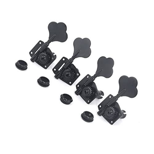 4 Inline Black Open Gear E-Bass Mechaniken Mechaniken Stimmschlüssel Pegs Für Bassgitarrenteile Stimmgeräte Ersatzteile für gitarren