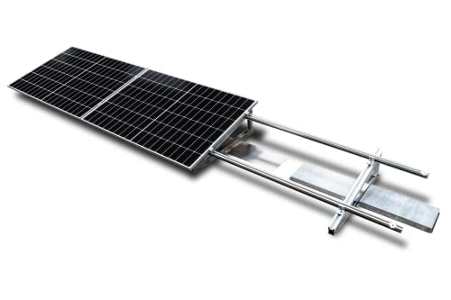 SOLAR ALLin Flachdach Montagesystem für 3 Solarmodule, 1-Reihige Quer-Verlegung 15°