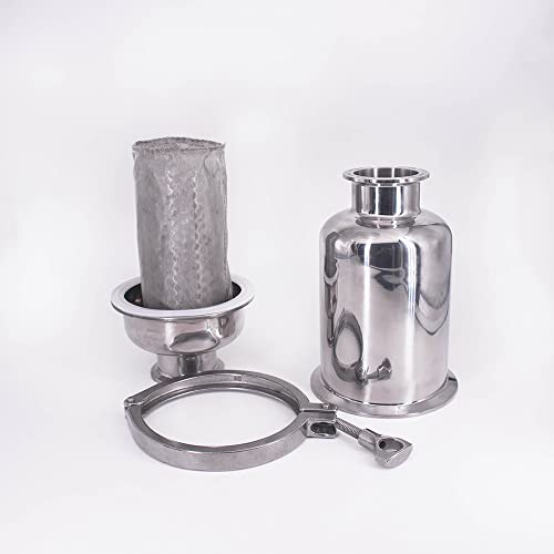 Filter, Passend for 19/25/32/38/51 Mm Rohr X 1,5 Zoll 2 Zoll Tri-Clamp-Inline-Filtersieb Homebrew Bierbrauen SUS 304 Edelstahl – Länge 245 Mm (Color : 20 Mesh, Size : 32mm Pipe K50.5mm)