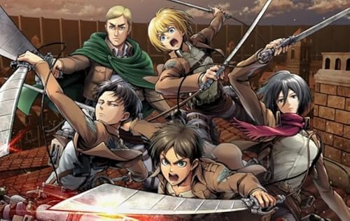 Hfmquisutron Puzzles 1000 Pieces Japanese Anime Eren.Jaeger Wall Art Poster Wood Adult Toys Dekompressionsspiel Fz273Lw