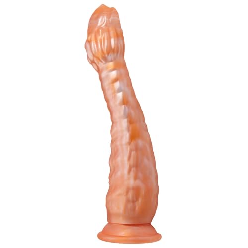 Realistischer Dildo Analdildo Analplug,Monsterdildo Anal Plug G-Punkt Analdildo Prostata Massage Flexibler Realistischer Penis Medium Dildo mit Saugnapf Sexspielzeug für Paare (Yellow)