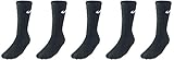 Nike 5 Paar Socken Lang Herren Damen Weiß Schwarz Tennissocken Sportsocken Sparset SX7664 Größe 34 36 38 40 42 44 46 48 50, Farbe:Schwarz, Größe:42-46