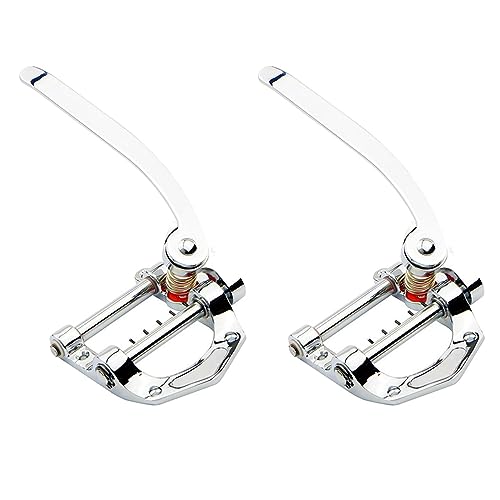 Toranysadecegumy Vibrato Saitenhalter für Gitarren, flache Oberseite, Tremolo-Einheit, Vibrato-Brücke für Tele, SG, LP, E-Gitarren, Silber, 2 Stück