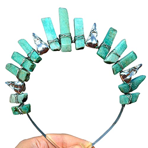 SANRLO Stirnbänder, Haarschmuck für Damen, Stammeskrähen-Schmuck-Stirnband, transparent für Kristall-Hexenkrone