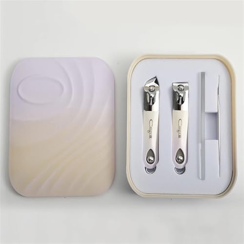 Maniküre/Pediküre Set CMGF Praktisches Nagelknipser-Set, Nagelschere for zu Hause, Pediküre-Werkzeug aus Edelstahl, hochwertiger Nagelknipser, Reise-Geschenkbox, 4-teilig Nagelpflege-Werkzeuge(Purple)