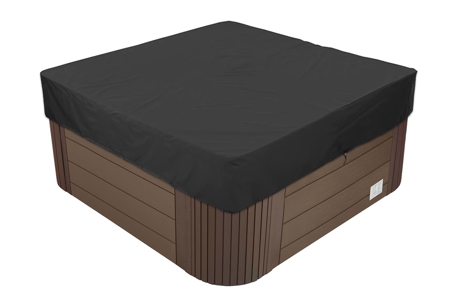 BaCover Outdoor Whirlpool Abdeckung, 210D Oxford-Gewebe Wasserdicht UV-Schutz Spa Hot Tub Pool Abdeckun Quadratische Pool Schutzabdeckung,Schwarz,231x231x30cm