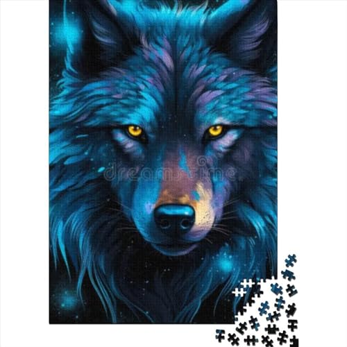 Puzzle für Erwachsene, 1000 Teile, Fantasie-Puzzle „Strange Wolf“, Puzzle für Erwachsene und Teenager, zum Stressabbau, zum Zeitvertreib zu Hause (Größe: 75 x 50 cm)