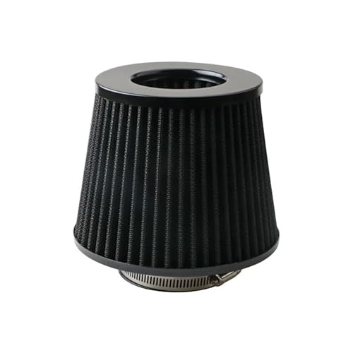 Induktion Schlauch Kit Universal 70MM Auto-Luftfilter Entlüftungsfilter High Flow Intake Kit Mesh Cone Motorschutz Ersatz Autozubehör Auto Luftansaug(70mm Black)