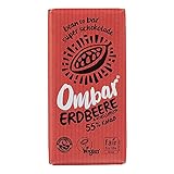 Ombar - Erdbeere + Kokosmilch Bio Roh-Schokolade - 35 g - 10er Pack