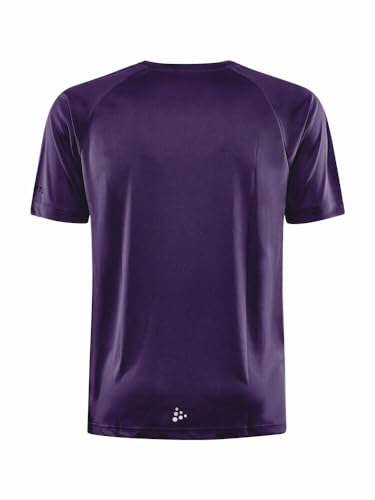 Craft CORE UNIFY Training Tee | Trainingsshirt Herren XL | True Purple | Activewear für Herren aus recyceltem Polyester | Geschwungene Seitennähte | Quick Dry Tshirt Herren | Funktionsshirt Herren