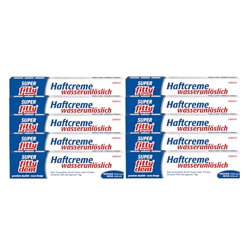 10x FITTYDENT super Haftcreme 40 g PZN 2171042 Wasserunlöslich, Zinkfrei