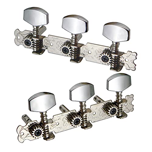 Gitarren Stimmwirbel Maschinenköpfe String Tuning PEG TUNER-Taste 3R3L. Silber Für Akustikgitarre