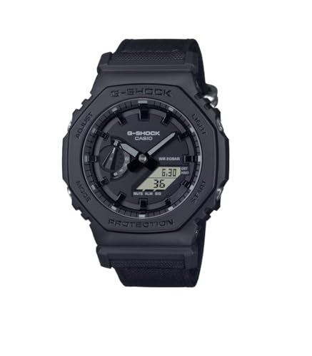 G-Shock Casio GA2100BCE-1A Street-Smart Utilitarian Edition Cordura Nylonband, Schwarz, Modern