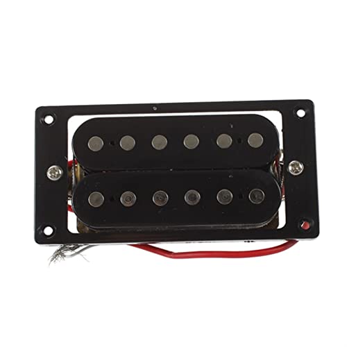 ZENGXUE 2 Stücke (1 Set) Schwarzer Humbucker Doppelspule E-Gitarren-Pickups + Rahmenschraube Humbucker Tonabnehmer Set