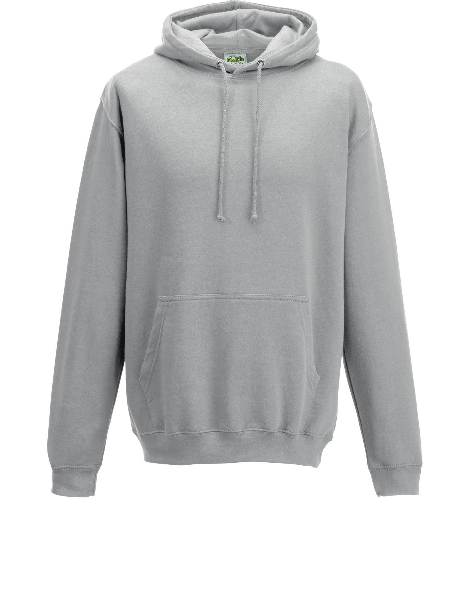 Just Hoods College Hoodie, Heather Grey, 3XL