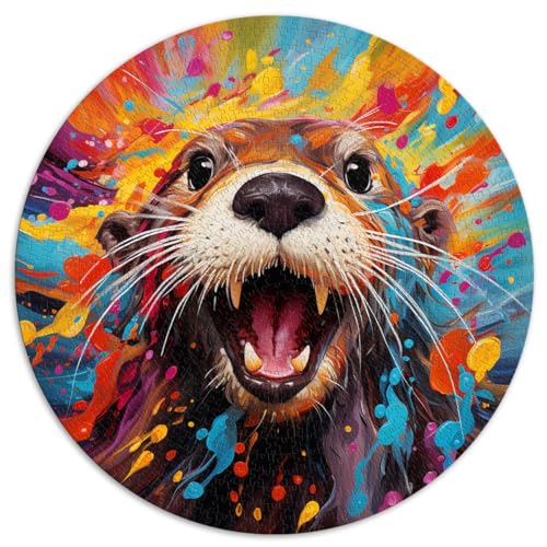 Puzzles Otter, bunt, Puzzle für Erwachsene, 1000 Teile, 67,5 x 67,5 cm, pädagogisches Stressabbau-Spielzeug, Puzzle, einzigartige Geburtstags