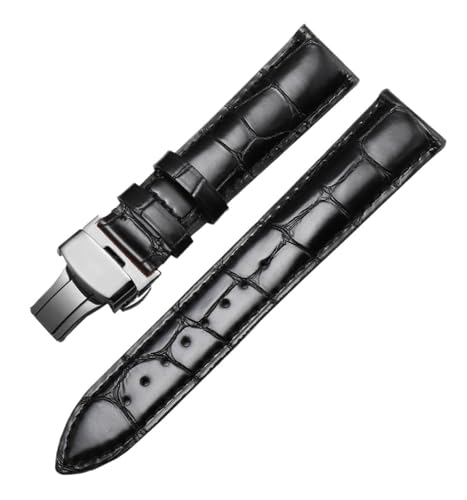 SpaRcz Uhrenarmband aus echtem Leder für Herren, weiches Rindsleder, Schmetterlingsschnalle, Zubehör, Uhrenkette für Damen, 14-22mm, Farbe 1, 22mm