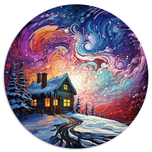 Puzzles Geschenke Spielzeug Hütte im Schnee 1000-teiliges Puzzle für Erwachsene 67,5 x 67,5 cm Lernspielzeug Familienspiele Geburtstagsgeschenk, Geschenke für