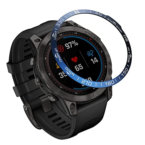 BANDKIT Schutzhülle für Garmin Fenix 7X, 7, 7S, 6X, 6, Edelstahl, kratzfest, Zubehör, 26mm Fenix 6X, Achat