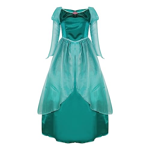 AYYOHON Meerjungfrauenkostüm für Damen, Arielle-Kostüm, Prinzessinnenkleid für Erwachsene, Halloween, Cosplay, Geburtstag, Partykleid, Größe XL