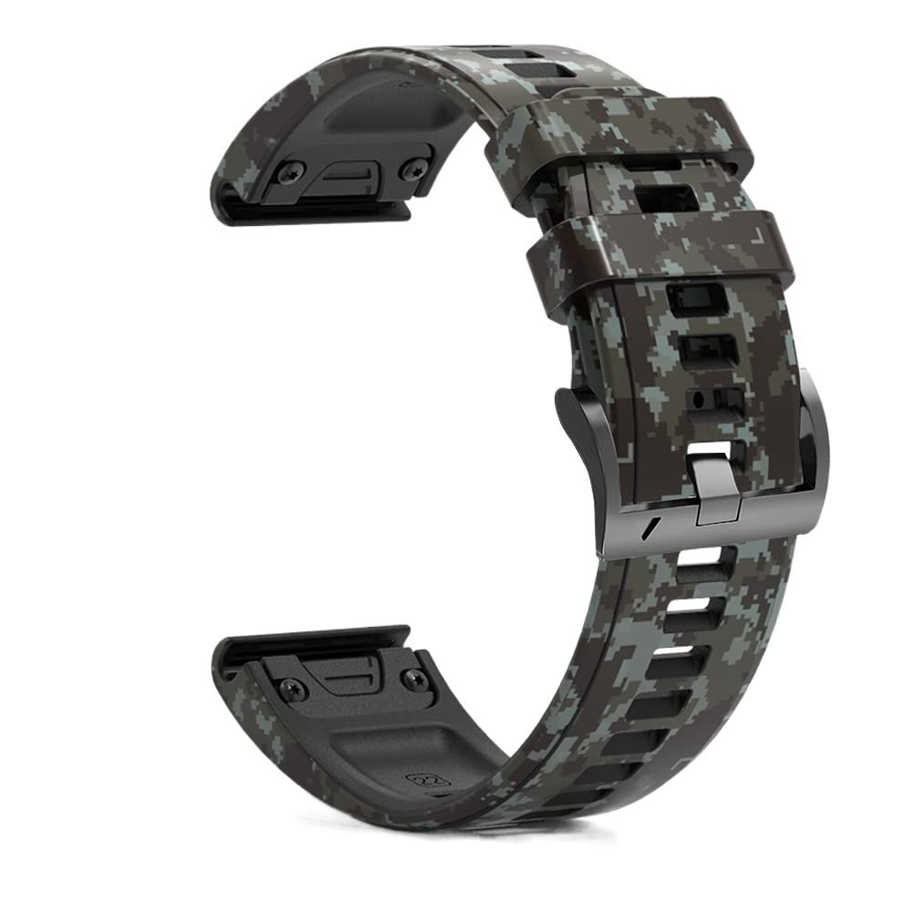 NEYENS 26 x 22 mm Uhrenarmband für Garmin Fenix 7X 6X 5X Plus 3HR Silikon-Leder-Schnellverschluss-Armband für Fenix 6 7 5 935 Watch, 26 mm, Achat