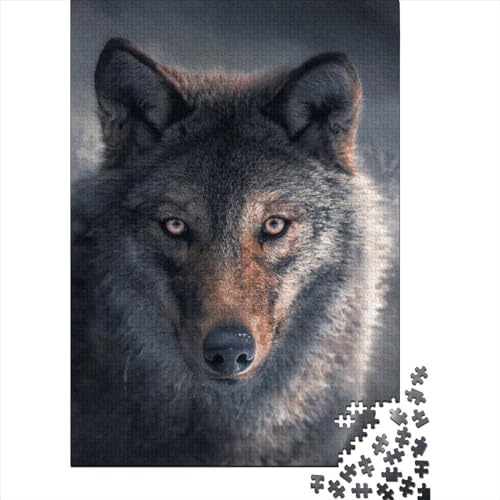 True Wolf Holzpuzzles für Teenager, Geschenke für Teenager, 1000 Teile, Puzzles für Erwachsene, Teenager, schwierige, anspruchsvolle Puzzles, 1000 Teile (Größe: 75 x 50 cm)