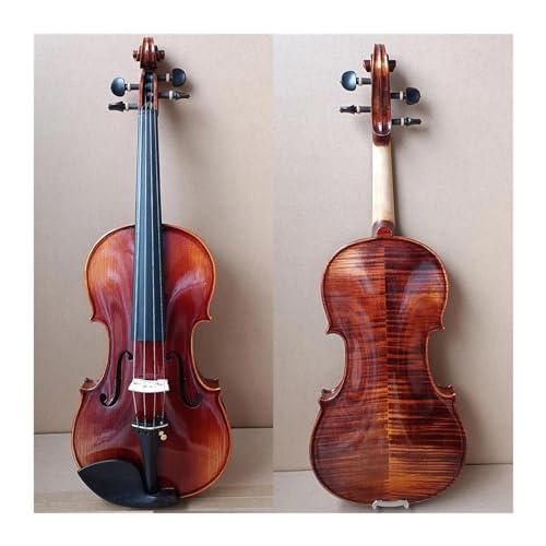 Geige Handgefertigte Violine aus Ahorn mit tiefem Ton. Violino Profissional 4/4 3/4 1/2 1/4 Violinkoffer und Bogen (Color : 4/4)