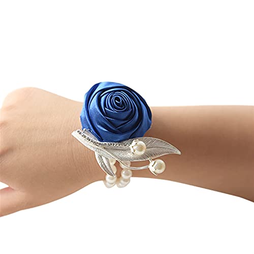 Ein Armband mit Blumen, ein Handgelenk mit Blumen Frauen Hochzeit Braut Brautjungfer Perle Handgelenk Blume Armband Boutonniere Braut Handgelenk Corsage Hochzeit Zubehör (Color : 2)