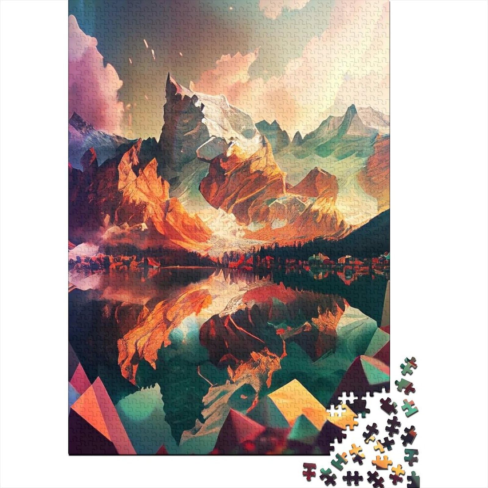 Art Mountain Puzzles, Puzzles für Erwachsene und Teenager, schwierige, anspruchsvolle Puzzles mit 1000 Teilen, Lernspielzeug, Familienspiele (Größe 75x50cm)