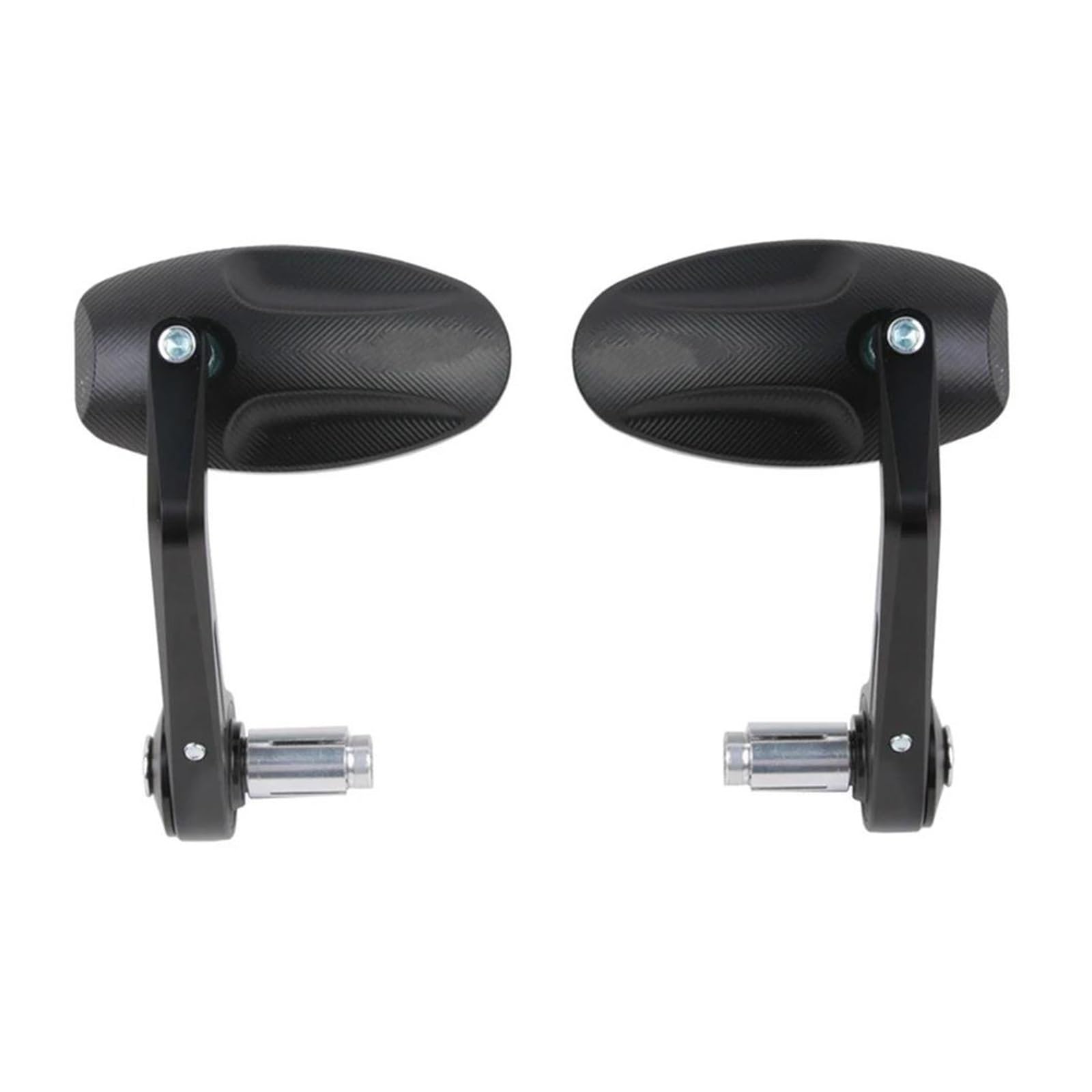 Universal Lenkerend Motorrad Rückspiegel Für Moto Für Guzzi Motorräder Sport Straßenmotorräder Roller Motorradspiegel-Set(Schwarz)