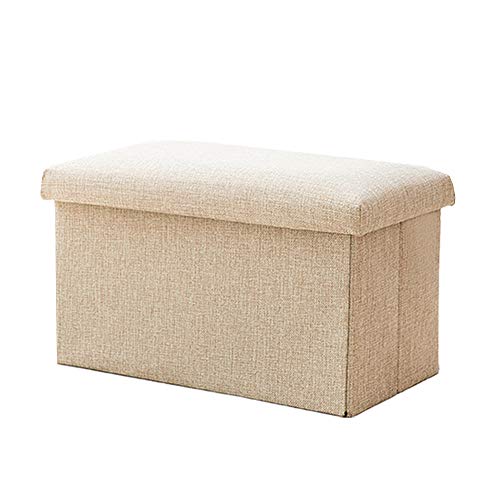 Rysmliuhan Shop sitzhocker aufbewahrung Couch hocker Fußschemel Aufbewahrungshocker Fußhocker Hocker und Puffs Puffs Aufbewahrungshocker Hocker Aufbewahrung beige,40 * 25 * 25