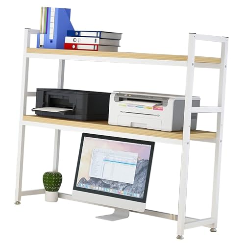 Industrielles Computer-Schreibtischregal - Verstellbarer Schreibtisch-Regal-Organizer, Schmiedeeisernes Schreibtisch-Bücherregal/Bücherschrank, Hutch-Aufbewahrungsregal, für Büro/Zuhause/Schwarz/115