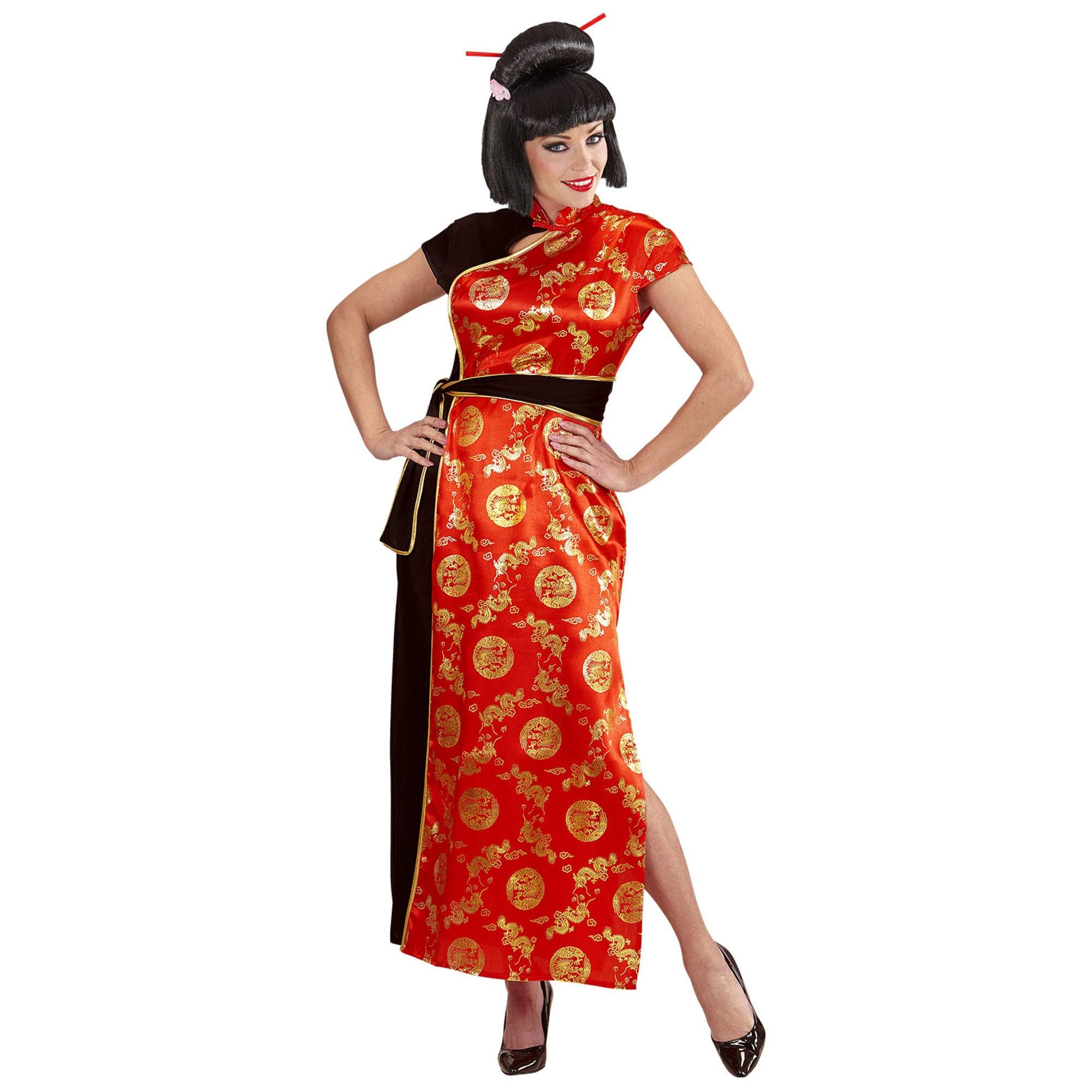 Widmann - Kostüm Chinesin, Kleid, Karneval, Mottoparty, Chinesenfasching