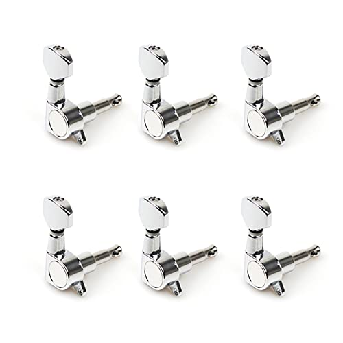 Gitarren Stimmwirbel Gitarren-Tuning-Pegs-Tuner-Maschinenköpfe Für Akustische E-Gitarren-Chrome 3R3L 6R 6L. Gitarre (Color : Chrome 6R)