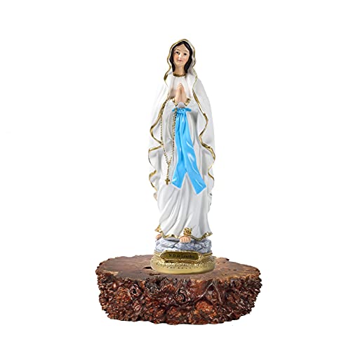 Uziqueif Maria Mutter Gottes Skulptur Deko Geschenk Madonna Figur Lourdes Statue groß 40cm Statuette,Deko Figur