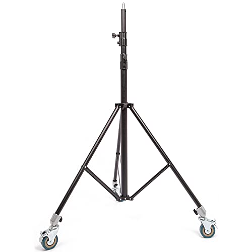 Fotostudio 290cm Lichtstativ mit Rollen Edelstahl Leicht Verstellbarer für Fotostudio-Beleuchtung Blitzlicht Fotografie