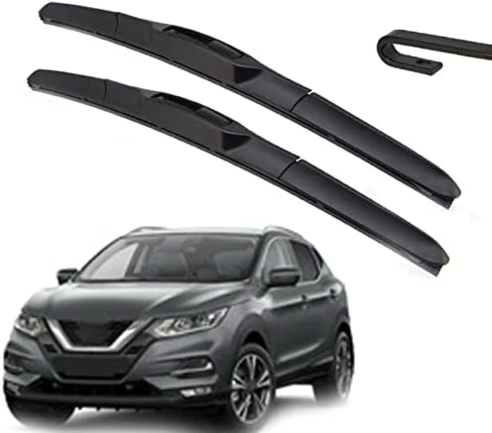 Scheibenwischer Teile 2 Stück Auto Frontscheibenwischerblätter Set für Nissan für Qashqai J11 2014 2015 2016 2017 2018 2019 2020 2021 26 "+ 16" Scheibenwischerblätter