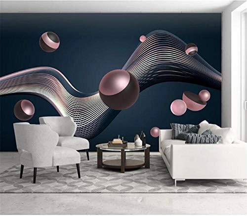 XLMING Abstrakte Metalldrahtkugel Küche Esszimmer Arbeitszimmer Wohnzimmer TV Hintergrund Wand 3D Tapete-200cm×140cm