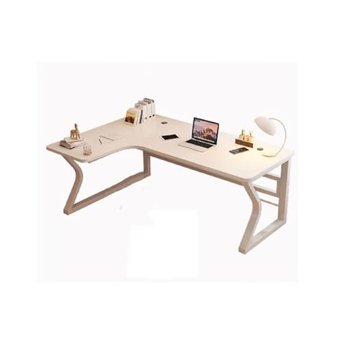 Computertische Eckschreibtisch for Studenten, Heim-Studiertisch, einfacher moderner Büroschreibtisch, Schlafzimmer-Eckschreibtisch for Studenten, Desktop-PC-Tisch Schreibtisch(White left,140x120x75cm)