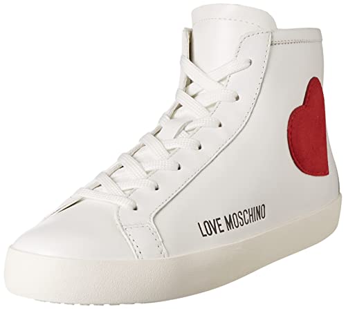 Love Moschino Damen Nuova pre-Collezione Primavera Estate 2022 Gymnastikschuh, Weiß, 37 EU