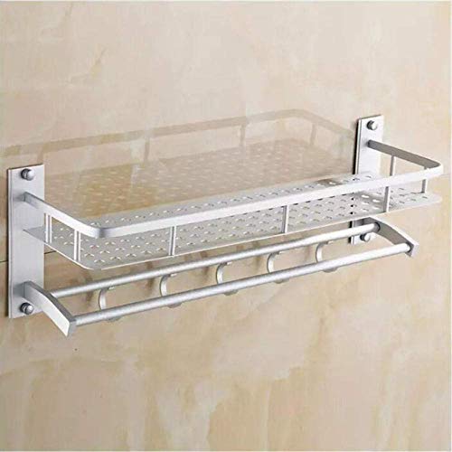 YIHANSS Selbstklebendes Badezimmer-Caddy-Duschregal, Badezimmer- und Küchenregale, Nicht perforiert, 63 cm, ohne Perforationen (Größe: ohne Lochung, 63 cm)