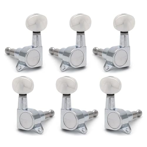 Strings Tuning Pegs Mechaniken Für Gitarre Gitarre Locking String Tuning Pegs Mechaniken White Pearl für E-Gitarre Chrom (Color : 3/4)